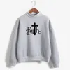 Moletons femininos Jesus Christian Faith Cross Graphic Women Christmas Gift Sweatshirts Femmes Sweet Manga Longa Inverno Outono Funny Tops