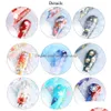 Stickers Decals 10Pcs/Pack Christmas Winter Nail Foils Set Santa Claus Snowflakes Art Transfer Slider Manicure Decoration Wrap Chs Dhth5