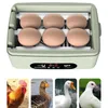 حاضنات Mini 6 Eggs Privator Hatcher Digital Poultry Control Beag Candler for Birds Goose Dick Duck Quail Supplies 230706