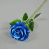 10 ST Artificiell blomma Real Touch Single Rose Flower Velvet Bulk Flower Long Stam Rose för bröllopsdekoration