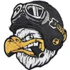 Biker Helmet Eagle Embroidery Sewing Notions Iron On Patches For Clothes Punk Jacket Vest Applique Custom Patch1992