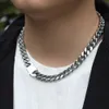 8-12 mm Hip Hop Herr Guld Kubansk Länkkedja Halsband Smycken 316L rostfritt stål