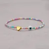 Charm Armbänder 20 teile / los Modeschmuck Colorf Rocailles Goldenes Herz Armband Evil Eye Für Frauen Liebhaber Drop Lieferung Dhzpe