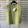 Camiseta Blusa de moda para mujer Diseñador Alta calidad Sin mangas Cuello redondo B Letra Top Camiseta Verano Vacaciones Camisas Ropa Diario Casual Películas en interiores Barbacoa