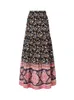 Skirts In for Women Oversize Print Casual Ball Gown Bowknot Loose Bohemia Midiskirt Temperament Elegant Long Skirt 230707