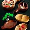 الأوعية Beech Bowl Kimchi/وجبة خفيفة خاصة/سلطة/حلوى يابانية أدوات المائدة الإبداعية مع مقبض مصنوع يدويًا