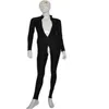 سبانديكس ليكرا للجنسين مثير أسود zentai catsuit podysuit الثانية البشرة مع السوستة الأمامية و Zipper224a