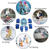 Equipamento de proteção para skate adulto Kit de proteção Capacete para skate Joelho Cotovelo Palm Pad Conjunto Confortável Protetor de segurança para patinação no gelo Inline 230706