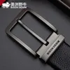 Belts BISON DENIM Genuine Leather Alloy Pin Buckle Luxury Brand Leather Belt Men's Vintage Design Belt High Quality N71741 Z230710