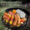 BBQ Grills Rolling Grill Basket Stainless Steel Portable Round Rotisserie Cylinder Mesh For Outdoor Camping Rac 230706