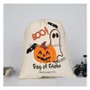 Outros suprimentos para festas festivas Novas sacolas de Halloween Lona Doces 15 estilos Dstring Gift Bag Santa Sack Stuff Sacks Tote For Drop Deliv Dhpz8