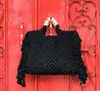 Sacs de soirée sac en macramé gros femmes Crochet boho chic été frange plage fourre-tout ivoire violet vert bleu noir 230707