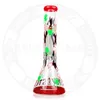 Bongo de vidro 14'' Dab Rig Smoke Cachimbo de água Cachimbo de água Plataformas de petróleo Reciclador Copo inebriante Cachimbos grossos Cachimbos Cool Bongs Tom e Jerry brilham no escuro Tigela de 14,4 mm