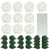 Decorative Flowers 10pcs El Decoration DIY Gift Leaves Wedding Bouquet Silk Hydrangea Artificial Hand Made Plastic Festive Headwear Home