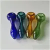 Pipes À Fumer En Gros 4 Pouces Accessoires Narguilé Cuillère À Tabac Couleur Mini Pipe En Verre Petite Main Pour Brûleur À Huile Dab Drop Livraison Dhoq4