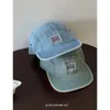 Ball Baps for Men Vintage Denim Flat Brimmed Baseball Cap