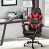 Dubbin Gaming Chair, 인체 공학적 사무실 의자 발판 및 요추 지원이있는 하이 백 스위블 의자