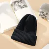 Berretti 2023 Solido Cappello Lavorato A Maglia Per Il Tempo Libero Harajuku Hip Hop Caps Moda Senza Tesa Donna Uomo Inverno Caldo Autunno Berretto Corto Melone