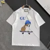 T-shirt da uomo Designer estate nuova maglietta da uomo cappello skateboard stampa tee uomo donna casual più maglietta a maniche corte oversize allentata QKPM