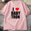 メンズ Tシャツ I LOVE BABYTRON Tシャツ男性ラッパー Tシャツ Shittyboyz ストリート原宿綿ユニセックスカジュアル半袖 Tシャツ Y2k 特大 230707