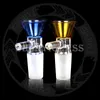 gemengde kleur 14mm 18mm kom waterpijp glas rookaccessoire voor tabak bong waterpijpen