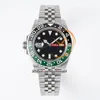 APF Sprite GMT II VR3186 VR3285 Orologio da uomo automatico Lunetta in ceramica verde Quadrante nero 904L JubileeBracciale in acciaio Super Edition Stessa scheda seriale Reloj Hombre Puretime