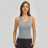 Yogaoutfit Ebb To Street Sports BH Vadderade Ribbade Crop Tops Fitnessväst Sportkläder Dam Active Wear Plus Size Gym Tank med logotyp