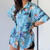 Blusas femininas moda feminina camisa floral manga longa blusa de lapela top plus size camisas soltas gola baixa