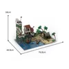 Block MOC 21322 Fortress Island Port Sauvage de förbannade strandbyggnadsblocken Set Pirates of Barracuda Bay House Bricks Children Toys L230706