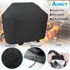 BBQ Gereedschap Accessoires BBQ Grill Cover Outdoor Waterdichte Barbecue Cover Weber Stofkap Heavy Duty Sneeuw Regen Beschermende Ronde bbq Grill Zwart 230707