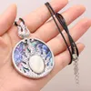 Pendentif Colliers 4 PCS Prix De Gros Naturel Coquillages D'eau Douce Rose Quartz Turquoise Ronde Collier Bijoux Accessoires Charme Cadeau