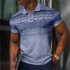 Polo da uomo Polo con risvolto da uomo Stampe grafiche Geometria TurndownOutdoor Street Maniche corte Stampa Panno Abbigliamento Sport Fashio Streetwear 230706