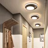 Plafonniers LED Moderne Pour Couloir Balcon Salon Blanc Noir Or AC85-265V Fer Qualité Lampe Corps Dimmable