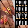 Valse Nagels 500 Stks/zak Natuurlijke Clear Acryl Nail Tips Fl/Half Er Franse Scherpe Doodskist Ballerina Nep Uv Gel manicure Gereedschap 500 Drop Dhdvq