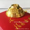 Arti e Mestieri Regalo da collezione piccola ciotola d'oro longevità in metallo dorato