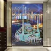 Tyg 5D Arabisk landskap Abu Dhabi Sheikh Zayed Grand Mosque Diamond Paint Mosaic Cross Handwork Art Wall Decor for Home