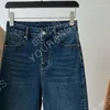 Jean femme couture torsadée chaud polaire coton taille haute fermeture éclair couleur unie femme droite cheville longueur pantalon 2023 hiver