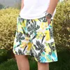 Badkläder för män 2023 NYHET Sommarbadshorts Plus Size för män Blomtryckta strandshorts Blå Borad Shorts gymbyxor Simning Surfa Dropship J230707