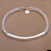 Lien Bracelets Haute Qualité Valentine Cadeau Belle 4 MM Chaîne Argent Couleur Bijoux Bracelet Pour Femmes Lady Fête De Mariage