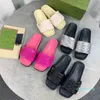 2023-Vrouwen Designer Slipper Slide Sandalen Zomer Merk Leer Corium Schoenen Klassieke Strand Toevallige Sandalen Maat Vrouw Buiten Booties