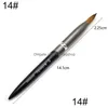 Nagelborstels Kolinsky D Brush Crystal Pen Pure Hair Acryl Round Size 8/10/12/14/16/18/20/22/24 Tool Drop Delivery Health Beauty Art Dhqqr