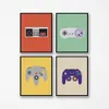 Video colorato videogiochi dipinti controller giochi di gioco Poster Postato di gioco retrò Immagine artistica da parete per bambini Regali decorativi del soggiorno per ragazzo senza cornice