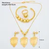 Necklace Earrings Set Classic Fashion Gold Color Jewelry Trendy Women Luxury Round Bangle Ring Lady Italian African