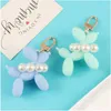 Fashion Silicone Pearl Bubble Dog Portachiavi Ciondolo Creativo Cartoon Bag Car Keychain Jewelry School Bag Decorazione Accessori