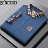 Hommes Polos Pdmcms Marque De Luxe Hommes Polo Shirt D'été À Manches Courtes En Coton Mélange Revers Broderie Hommes T-Shirt Mode Coréenne 7 Couleur 230707