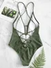 Two Piece Suits Sexy Solid Green Black Swimwear Women High Cut Swimsuit Backless Waist Swim Suit Beach Bathing Monokini 230706