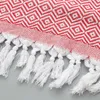 100*180 cm Turkse handdoekdoekdoekte Home Geometrische bankdeken geweven Jacquard handgemaakte Tassel deken Turkse strandhanddoeken Beddengoed Home Textiel Q290