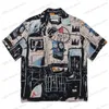 Camicie casual da uomo Graffiti WACKO MARIA Camicia Uomo Donna 1 1 Migliore qualità Camicie oversize Hawaii Tees abbigliamento uomo T230707