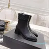 Herbst-Winter-Klassiker, klobiger Absatz, Damenstiefel, High Heels, echtes Leder, Nähte, Temperament, Knöchelstiefel, Reißverschluss, Cowboy-Booties, High-End