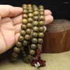 Strand Natural American Green Sandalwood Small Hole Buddha Beads Bracelet For Men And Women A Long Time